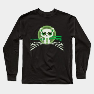 Kitten - Green Long Sleeve T-Shirt